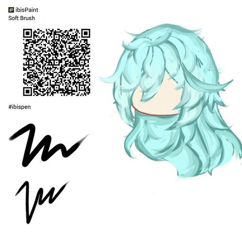 Ibispaintx Brushes Gacha Life, Ibis Paint Brush Code Hair Gacha, Code Ibispaint Gacha, Code Ibispaint, Paint Brush Drawing, Free Qr Code, Paint Brush Art, Brush Drawing, Body Base Drawing