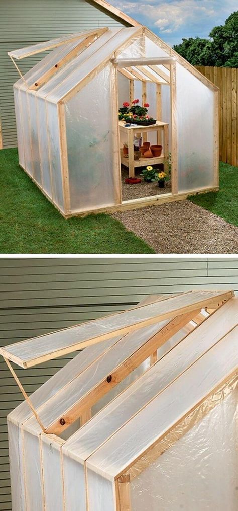 30 Beautiful DIY Greenhouse Designs & Ideas ([year]) 53 Diy Greenhouse Cheap Easy Small, Diy Greenhouse Cheap, House Ideas Plans, Diy Small Greenhouse, Green House Ideas, Diy Mini Greenhouse, Plastic Bottle Greenhouse, Homemade Greenhouse, Witches Garden