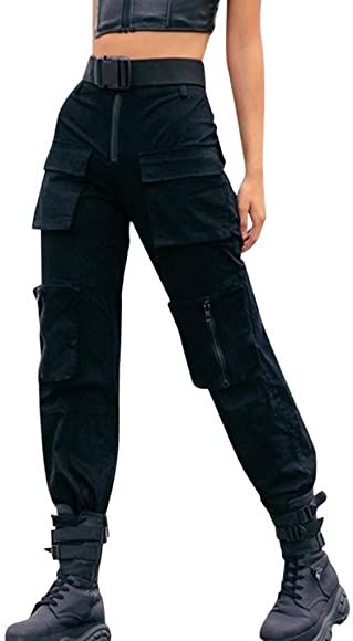 Gothic Sweatpants, 6 Pocket Cargo Pants, Pant Outfits For Women, Runners Outfit, Jogging Style, Combat Clothes, High Waisted Cargo Pants, Pocket Cargo Pants, Combat Pants