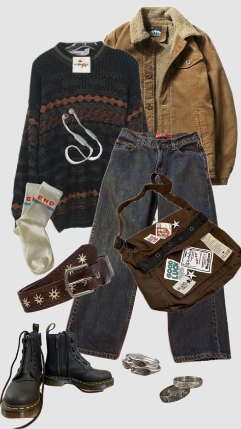 Clothes Collage Outfit, Hobbit Inspired Outfits, Street Style Outfits Casual, Mens Smart Casual Outfits, Masc Outfits, Aesthetic Dress, Earthy Outfits, Tumblr Aesthetic, Fire Fits