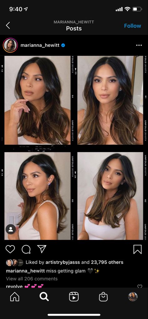 Marianna Hewitt Hair, Marianna Hewitt, Brunette Hair With Highlights, Get Glam, Hair Locks, Hair Color And Cut, Color Inspo, Hair Inspo Color, Brunette Hair