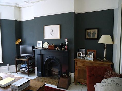 Farrow And Ball Living Room, New House Living Room, Victorian Living Room, Dark Living Rooms, Living Room Diy, Living Room Inspo, Living Room Grey, New Living Room, A Living Room