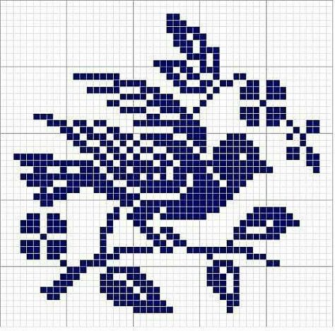 Bird Diagram, Knit Inspiration, Cross Stitch Freebies, Alex Mill, Crochet Birds, Tapestry Crochet Patterns, Pola Kristik, Cross Stitch Bird, Pixel Pattern