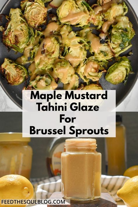 Crockpot Brussel Sprouts, Brussel Sprout Recipes With Bacon, Maple Mustard Brussel Sprouts, Recipes With Bacon, Brussel Sprout Recipes, Maple Mustard Chicken, Sauce For Vegetables, Glazed Vegetables, Sprouting Sweet Potatoes