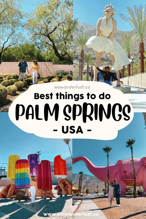 Travel guide for people traveling to Palm Springs, California Palm Springs Must Do, Palm Springs Instagram Spots, Palm Springs What To Do, Fun Things To Do In Palm Springs, Best Things To Do In Palm Springs, California Palm Spring, Things To Do Palm Springs, Palm Springs In February, Palm Springs Outfits Summer