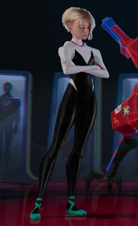 Spider Gwen Disneybound, Gwen Stacy Full Body Pic, Into The Spiderverse Gwen, Gwen Stacy Spiderverse, Gwen Stacy Comic, Spider Gwen Comics, Emma Stone Gwen Stacy, Miles Spiderman, Terrible Jokes