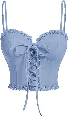 Blue Corset, Spaghetti Strap Crop Top, Pink Corset, Cami Crop Top, Really Cute Outfits, Tank Top Cami, Cami Top, Cami Tops, Cute Tops