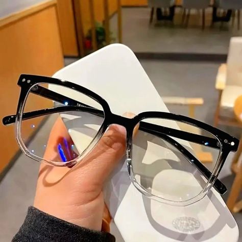 Rectangular Square Clear Lens Glases Artistic Retro Fashion Trend Glasses Frame, Unisex, Versatile Fashion Item نظارات شمسية, Clear Glasses, Moda Retro, Computer Glasses, Retro Mode, Vintage Eyeglasses, Optical Glasses, Eyewear Accessories, Retro Stil