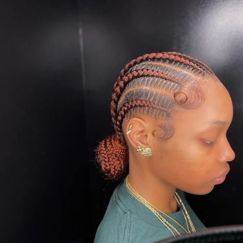 Braided Hairstyles For Black Women Straight Back, 6 Straight Back Braids, Brown Stitch Braids, 4 Straight Back Braids, 8 Cornrows Braids Straight Back, Stitch Straight Back Braids, 8 Straight Back Feed In Braids, Straight Backs Braids, 6 Cornrow Braids