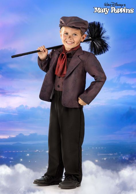 Mary Poppins Bert Costume, Mary Poppins And Bert Costume, Chimney Sweep Costume, Mary Poppins Costumes, Mary Poppins And Bert, Mary Poppins Costume, Fancy Collar, Maroon Jacket, Famous Outfits