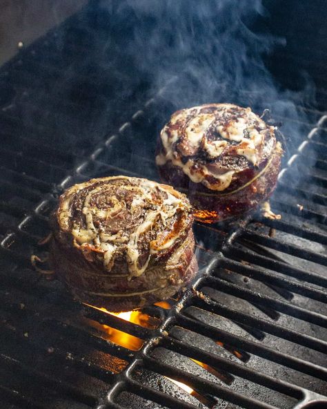 Grilled steak pinwheels are one of my favorite ways to enjoy skirt steak! Juicy steak stuffed with pesto, prosciutto, and provolone cheese. Steak Pinwheels, Skirt Steak Recipes, Round Steak, Summer Cooking, Juicy Steak, Provolone Cheese, Grilled Steak, Skirt Steak, Flank Steak