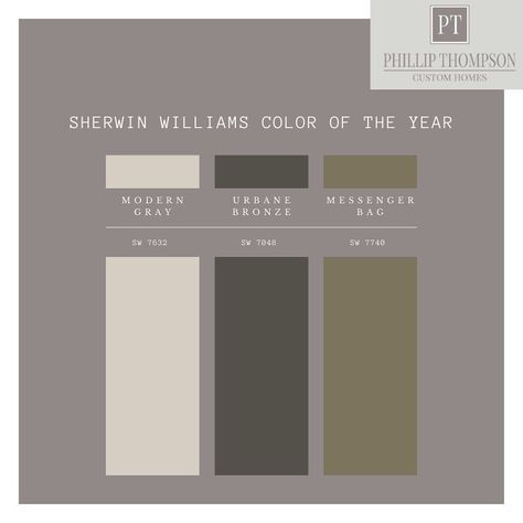 Usually we go for gold, but in this case we’re all about the bronze🥉Urbane Bronze, that is. If you haven’t heard already, Sherwin-Williams… Urban Bronze Color Palette, Urbane Bronze Sherwin Williams, Bronze Color Palette, 2021 Color Of The Year, Urbane Bronze, Urban Bronze, Diy House Renovations, Inspired Interiors, Exterior Paint Colors For House