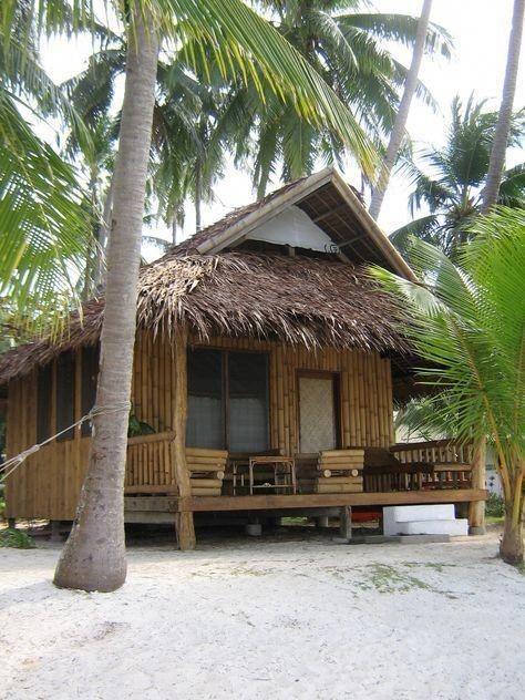 Siquijor Philippines, Hut Images, Beach Shacks, Tropical Beach Houses, Philippine Houses, Bahay Kubo, Hut House, Tropical House Design, Bamboo House Design