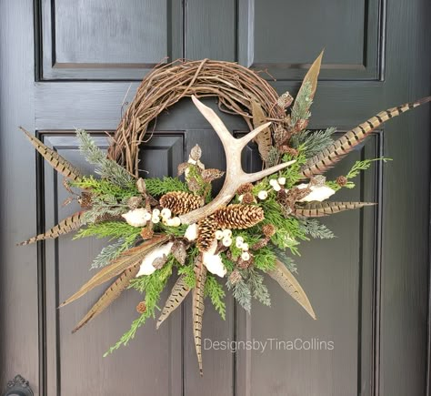 Deer antler christmas decor