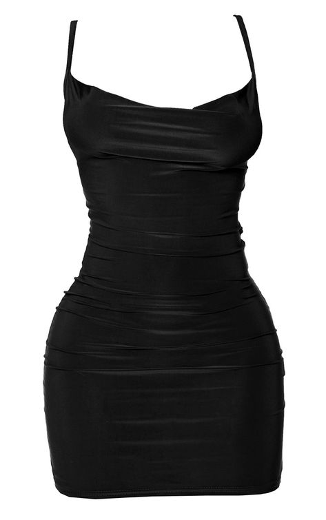 Cute Dresses For Dances, Leather Mini Skirt Outfit, Plt Dresses, Baddie Dresses, High Split Dress, Tight Black Dress, Lil Black Dress, Cute Black Dress, Slinky Dress