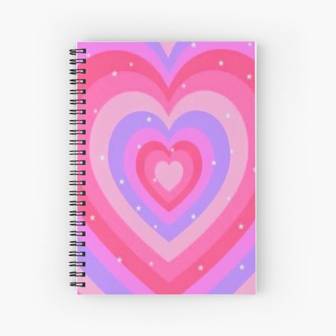 "colorful hearts" Spiral Notebook by sqftv | Redbubble Heart Notebook, Bff Cards, Cute Spiral Notebooks, Barbie Party Decorations, Heart Journal, Notebook Shop, Colorful Hearts, Felt Crafts Diy, Heart Accessories