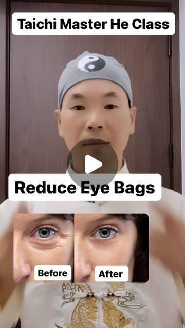 Taichi He on Instagram: "How to reduce eye bags naturally? Follow @taichihot Taichi Master He Class.  Specific Taichi Course improve symptoms,remove root causes, become healthy and longevity.  https://www.taichihot.com  Also you can Click the link in our bio @taichihot  Taichi Master guide step by step to learn Taichi and Qi Flow.Taichi qi flow for health,Taichi can help maintain strength, flexibility, and balance, and could be the perfect activity for the rest of your life.  Many taichi practices Gain health and longevity,practice everyday step by step ,live to 100 without any disease.  #eyebags#reduceeyebags#taichi#qigong#qiflow#eyes#eyeshealthy#eye#fitness#healthy#taijiquan#longevity#happy#taichimaster#wushu#yinyang#balance#foreveryoung#young" How To Remove Eye Bags, Eye Health Remedies, Obličejové Masky, Face Lift Exercises, Face Massage Anti Aging, Reduce Eye Bags, Become Healthy, Remove Eye Bags, Beauty Treatments Skin Care