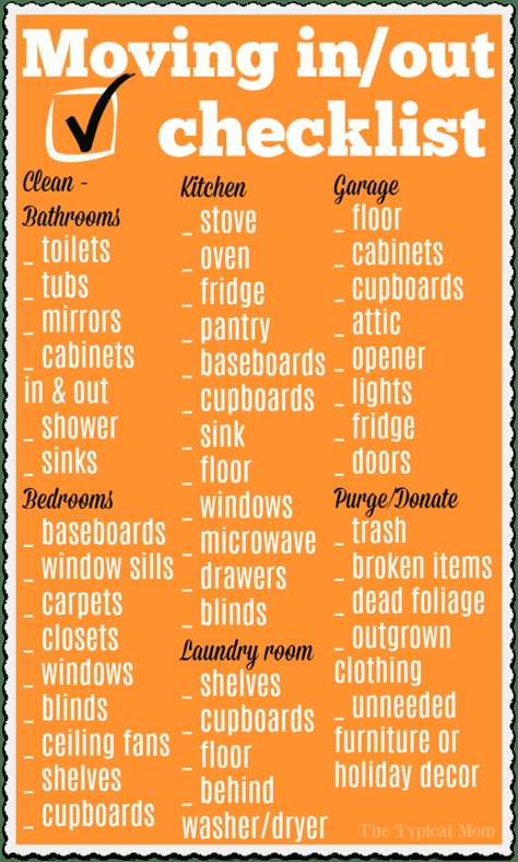 Move In Move Out Cleaning Move Checklist, Moving Tips And Tricks, Tips For Moving Out, Moving House Tips, Moving Hacks, Cupboard Lights, Cleaning Fun, Cleaning Printable, Move Out Cleaning