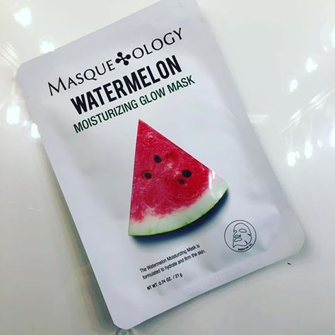 Watermelon Skincare, Tonymoly Face Masks, Revolution Watermelon Face Mask, Watermelon Makeup Products, Watermelon Face Mask, Paper Makeup, Cute Easy Animal Drawings, Korean Sheet Mask, Glow Mask