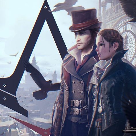 The Frye Twins by shalizeh  #AssassinsCreed #Ubisoft #London #Gaming #Xbox #PC #PS4 #GameArt #ConceptArt #FanArt #Fantasy #history Geralt And Yennefer, Jacob And Evie Frye, Frye Twins, Fantasy History, Assassin's Creed Syndicate, Arno Dorian, Birthday November, Assassins Creed Black Flag, Edwards Kenway