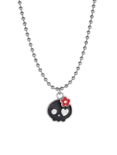 2023 Buy Y2k Skull Necklace under US$5 in Necklaces Online Store. Free Shipping with US$69+. Check reviews and buy it today. Color:Black,Pink,Blue Size:One Size Composition:Alloy Style: Casual #y2k #retro #aesthetic #backtoschool #backtoschooloutfits #firstdayofschooloutfit #streetstyle #outfits #ootd #trendyoutfits #fashionista #casualoutfits #cottagecore Emo Necklace, Scene Necklace, Y2k Skull, Y2k Necklace, Jeans Outfit Summer, Crop Top Dress, Bodycon Floral Dress, Skull Necklace, Necklace Black