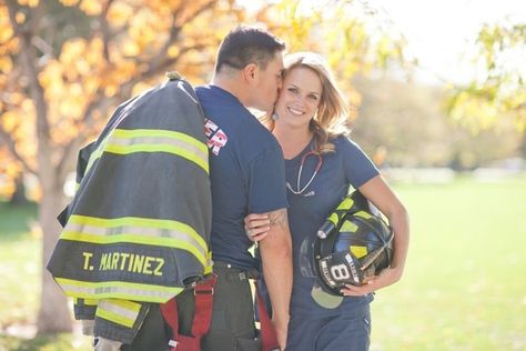 Firefighter Couple Pictures, Firefighter Engagement Pictures, Firefighter Couple, Firefighter Engagement, Firefighter Photography, Firefighter Family, Firefighter Wedding, Firefighter Pictures, Firefighter Love