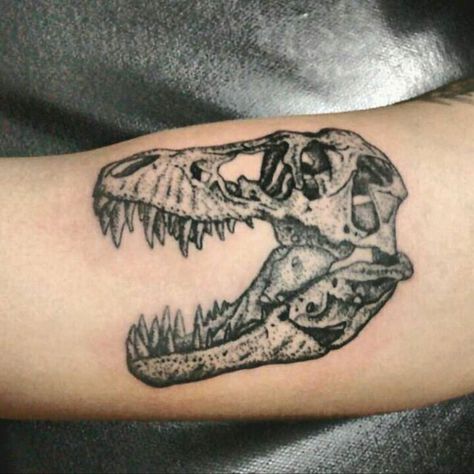 Tattoo uploaded by P.Hell Art • T-REX Skull Dotwork Tattoo #dotwork #dotworktattoo #trex #trextattoo #skulltattoo • 362979 • Tattoodo Pec Tattoo, Graceland Tattoo, Skull Dotwork, Trex Skull, Lightsaber Tattoo, Witcher Tattoo, T Rex Tattoo, T Rex Skull, Tattoo Dotwork