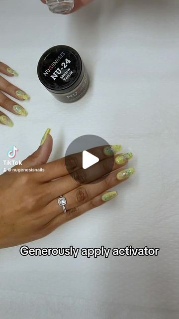 NuGenesis Nails on Instagram: "Say goodbye to dull nails and hello to mega shine! Watch this step by step NuGenesis dip powder tutorial by @tyfriendly where he shows all the secrets to achieving that flawless finish using our Super Shine Finish Gel 💅🏻 

Products: NU-24 Mellow Yellow, Prep Liquid #1, Base Gel Liquid #2, Activator Liquid #3, Super Shine Finish Gel#4

Visit us at www.nugenesisnails.com and don’t forget to shop our gel/lacquer and dip powder sale 🛍️ 

#nugenesis #nugenesisnails #dippowder #dipnails #dippowdernails #nailpolish #gelnails #nailsofinstagram #nailsnailsnails #nudenails #nailart #naildesign #longnails #almondnails #nailshape #dipanddap #nailfashion #nailtrend #nailideas #nailinspiration #nailinspo #springnails #nudenails #nailaddict #dipmanicureaddict" Dip Powder Tutorial, Dip Manicure, Gel Lacquer, Dip Powder Nails, Dip Powder, Mellow Yellow, Nude Nails, Nail Trends, Almond Nails