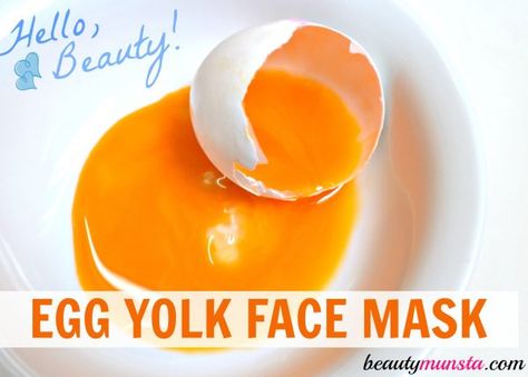 Eggs are known as one of the most nutritious ingredients you can use for beautiful skin, at a low cost! This egg yolk face mask leads to healthy, glowing skin Egg Yolk Face Mask, Homemade Acne Mask, Skin Mask Diy, Diy Anti Aging Serum, Egg Face Mask, Natural Beauty Hacks, Egg Mask, Cucumber Face Mask, Avocado Face Mask