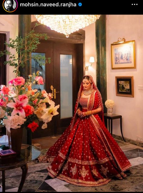 Latest Bridal Lehenga Designs, Art Photoshoot, Red Bridal Dress, Bridal Lehenga Designs, Latest Bridal Lehenga, Lehenga Red, Dress For A Wedding, Desi Wedding Dresses, Asian Bridal Dresses