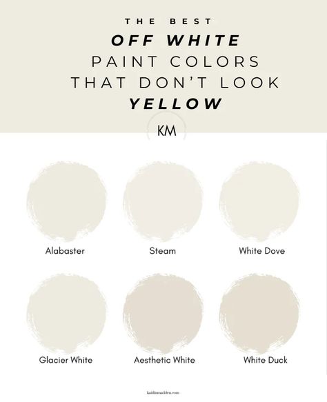 Behr Cream Paint Colors Kitchen, White Duck Paint Color, Off White Bathroom Cabinets, Bedroom Ceiling Color, Resurface Cabinets, Benjamin Moore White Paint Colors, Popular White Paint Colors, Popular White Paint, Benjamin Moore Navajo White