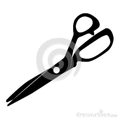 Scissors tailor seamstress silhouette isolated on white background vector illustration. Tailor Scissors, Stock Vector, White Background, Vector Illustration, White, Quick Saves