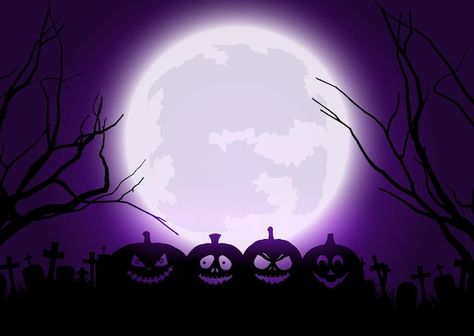 Free vector spooky halloween landscape b... | Free Vector #Freepik #freevector #halloween-moon #halloween-tree #spooky-background #halloween-background Halloween Sky Background, Halloween Landscape, Spooky Background, Background Halloween, Moon Halloween, Halloween Background, Halloween Moon, Halloween Tree, Landscape Background