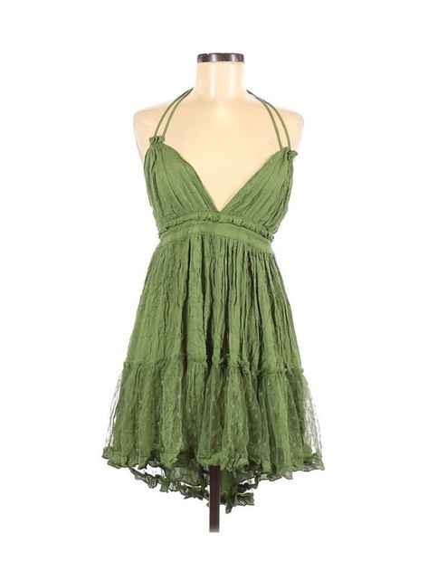 Aesthetic Green Dress, Green Dress Aesthetic, Fairy Dress Aesthetic, Fairycore Clothes, Fairy Clothes, Dresses Aesthetic, Aesthetic Green, Green Dresses, Dress Aesthetic