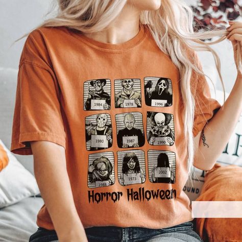 Vintage Horror Characters Shirt, Horror Movie, 13th Of friday, Horror Movie Killers, Horror Character Killers, scary horror, Horror friends Check more at https://jerryclothing.com/product/vintage-horror-characters-shirt-horror-movie-13th-of-friday-horror-movie-killers-horror-character-killers-scary-horror-horror-friends/ Girl Outfits Aesthetic, Horror Movie Killers, Horror Friends, Movie Killers, Horror Movie T Shirts, Spooky Szn, Horror Characters, Vintage Horror, Halloween Deco