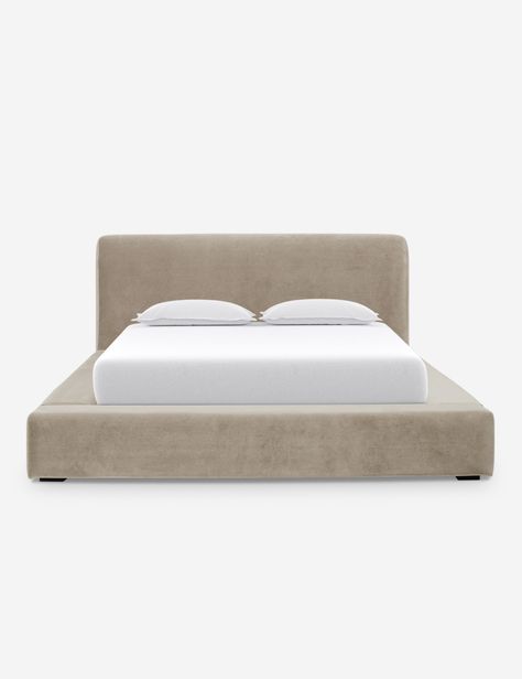 Clayton Upholstered Platform Bed Low Profile Fabric Bed, Low Leather Bed, Low Profile Bed Frame King, Oversized Bed Frame, Nude Bed Frame, Low Profile Bed Frame Queen Size, Soft Frame Bed Aesthetic, Bed Plan View, Modern Bed Frame Design