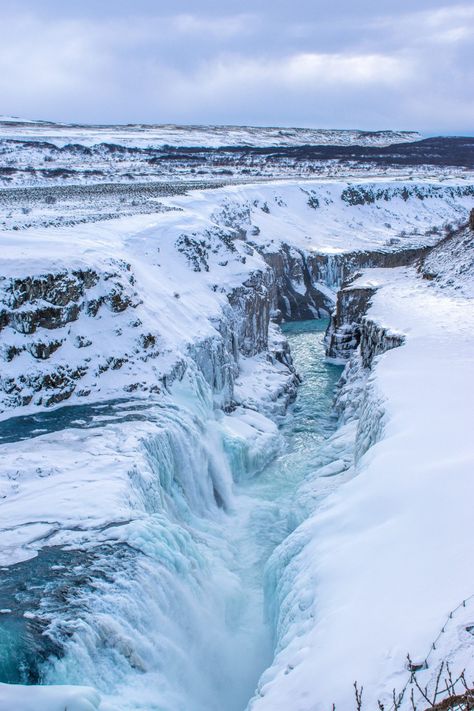 Gullfoss Waterfall Iceland, Gulfoss Iceland, Iceland Photography Landscapes, Waterfall Iceland, Gullfoss Waterfall, Iceland Winter, Iceland Trip, Iceland Landscape, Trip To Iceland