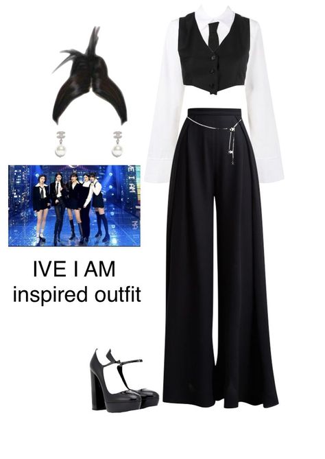 ive i am inspired outfit Ive Concert, Dance Performance Outfits, Korean Fashion Kpop Inspired Outfits, Korean Outfits Kpop, Buat Pita, Kpop Concert Outfit, Vetements Clothing, Concert Outfit Ideas, Korean Fashion Kpop