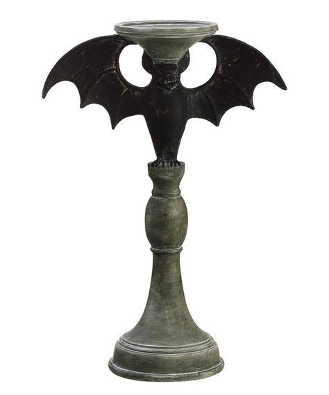 Bat Candle Holder, Tboy Swag, Witchy Products, Halloween Tea Party, Bat Art, Pillar Candle Holder, Goth Home, Goth Home Decor, Ceramics Pottery Art