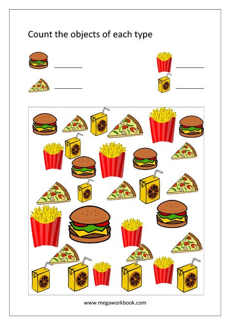 Counting Objects Worksheets, Number Counting Worksheets, Math Counting Worksheets, Preschool Counting Worksheets, Count And Write, Counting Worksheets For Kindergarten, Counting Activities Preschool, Kindergarten Math Free, Number Counting