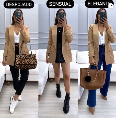 Nude Blazer Outfit, Camel Blazer Outfit, Camel Outfit, Blazer Outfits Casual, Blazer Outfits For Women, Beige Outfit, Outfit Mujer, Business Casual Outfits For Work, Blazer Beige