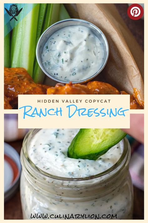 Keto Ranch Dressing Hidden Valley Copycat - Culinary Lion Copycat Ranch Dressing Recipe, Best Ranch Dressing, Low Carb Ranch Dressing, Greek Yogurt Ranch Dressing, Homemade Ranch Dressing Mix, Yogurt Ranch Dressing, Hidden Valley Ranch Dressing, Greek Yogurt Ranch, Grain Recipes