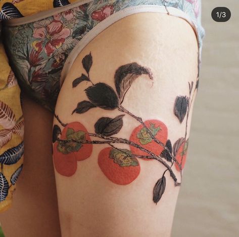 Jesso Wang Tattoo, King.moly Fruit Tattoos, Tattoo King, Aesthetic Tattoo Ideas, Octopus Tattoo Sleeve, Funky Tattoos, Sick Tattoo, 4 Tattoo, Botanical Tattoo, Tattoo Feminina