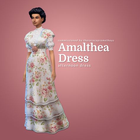 Linzlu's Finds — linzlu: Amalthea | Afternoon Dress Finally, after... Sims Halloween, Ts4 Mod, Cc Clothing, Sims Challenge, Sims 4 Decades Challenge, Die Sims 4, Sims 4 Challenges, Sims 4 Dresses, Sims4 Clothes