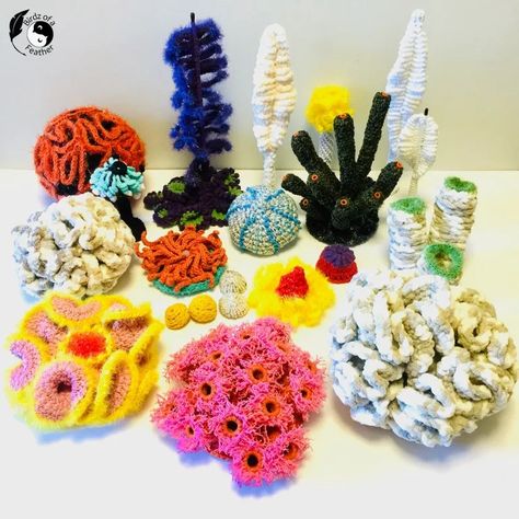 Crochet Reef Coral, Crochet Coral Reef Pattern, Crochet Rainbow Fish Pattern Free, Coral Crochet Pattern Free, Crochet Coral Pattern Free, Crochet Coral Pattern, Coral Crochet Pattern, Hyperbolic Crochet Pattern Free, Crochet Sea Slug