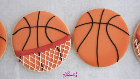 Basketball Themed Cookies, Basketball Cookies Decorated, Frosting Cookies, Basketball Birthday Cake, Basketball Cookies, Royal Frosting, Buttercream Cookies, 19 Birthday, Nba Warriors