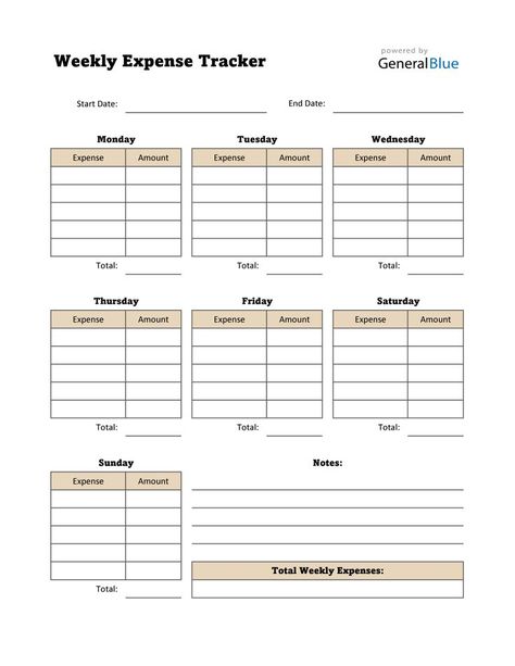 Weekly Spending Budget, Daily Finance Tracker, Credit Card Spending Tracker, Weekly Finance Tracker, Weekly Income And Expense Tracker, Weekly Money Tracker, Daily Income And Expense Tracker, Daily Spending Log, Weekly Expense Tracker Printable Free