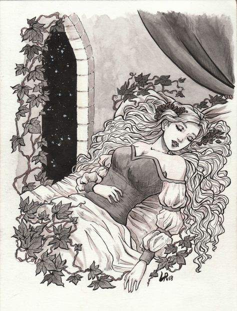 Sleeping Beauty Illustration, Sleeping Beauty Art, Grimm Fairy Tales, Fairy Tale Characters, Fairytale Illustration, Ancient Forest, Beauty Illustration, Shorts Outfits, Fairytale Art