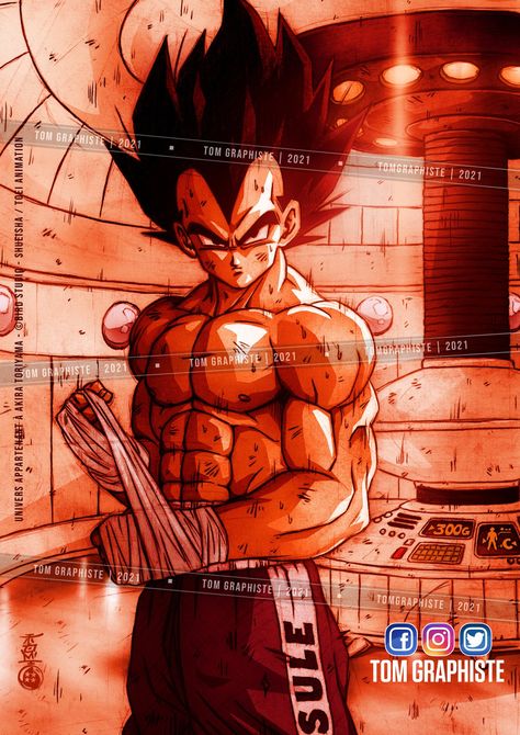 Dbz Vegeta, Super Saiyan Vegeta, Dragon Ball Z Anime, Image Dbz, Dragon Ball Tattoo, Dragon Ball Wallpaper Iphone, Gym Art, Dragon Ball Painting, Dragon Ball Art Goku