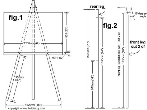 Diy Wood Easel Stand, Artist Easel Plans, Bamboo Easel, Kids Art Easel, Diy Easel, Diy Projects Plans, Wood Carving Furniture, Store Design Boutique, Artist Easel